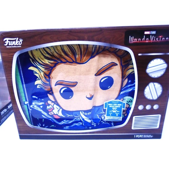 New Funko Pop Wanda & Geraldine Mini Moments/Wanda Vison T-Shirt Large "Pietro" - Picture 8 of 12